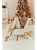 Dámské traperské boty s kožíškem, béžová Cresandi