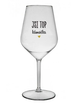 JSI TOP KÁMOŠKA - čirá nerozbitná sklenice na víno 470 ml JSI TOP KÁMOŠKA - čirá nerozbitná sklenice na víno 470 ml