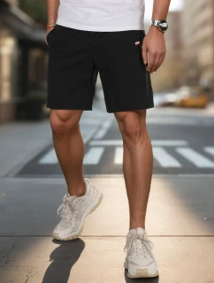 Pánské černé teplákové kraťasy FashionStreet SX2486