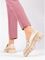 Trendy dámské hnědé  mokasíny