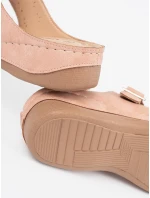 Trendy  sandály dámské růžové na klínku