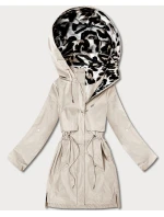 Kurtka z ozdobnym wykończeniem Goodlookin złamana biel-panterka (B8521-26)
