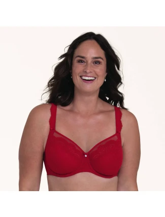 Selma podprsenka s kosticí Full Cup 5635 red - RosaFaia