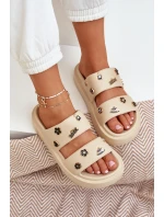 Dámské Pěnové Pantofle S Dekoracemi Béžové Ravanala