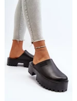 Dámské pantofle s masivní podrážkou Big Star Černá