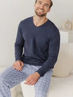Pyžamo Taro 3670 Dorian, dlouhé rukávy, velikosti 5XL–6XL, Z26
