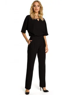 M334 Kombinéza s kimonovým rukávem - černá