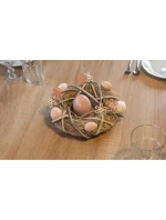 DEKORATIVNÍ GIRLANDA ŠEDÁ PRŮMĚR 24CM