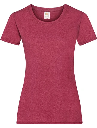 Fruit of the Loom Lady-Fit Valueweight T Dámské tričko 16.1372 vintage heather red Fruit of the Loom Lady-Fit Valueweight T Dámské tričko 16.1372 vintage heather red