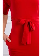 Šaty s křídly na ramenou červené Šaty s křídly na ramenou červené