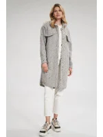 Dámský kabát M808 šedý - Figl