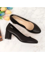 Černé lodičky Sergio Leone W SK314A s ozdobným sloupkem Černé lodičky Sergio Leone W SK314A s ozdobným sloupkem