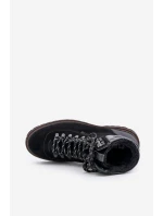 Semišové Zateplené Boty Třpytky Pánské Big Star OO174643 Černé