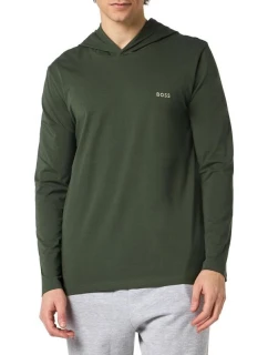 Pánské tričko BOSS Mix & Match Dark Green Longsleeve (50515306-305)