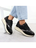 Dámské kožené polobotky Filippo DP7105/25 v černé metalické barvě