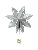 VÁNOČNÍ STROMEČEK HVĚZDA HROT 30CM PAPÍR STŘÍBRNÝ