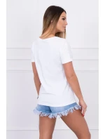 Halenka s ženskou grafikou bílá Halenka s ženskou grafikou bílá