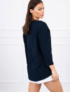 American Girl grafická halenka námořnická modrá S/M - L/XL