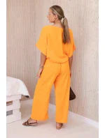 Souprava halenky a kalhot jasně oranžová Souprava halenky a kalhot jasně oranžová