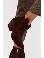 Kožené kožené boty Z Zázvoru Kakaové Zazoo 3153