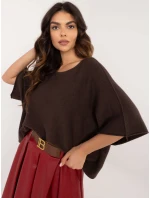 Jumper IT SW 0811.82P tmavě hnědý