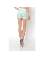 Dámské bavlněné elastické šortky BLACK&FISH zdobené zipy korálová/mint/béžová - BLACK&FISH Dámské bavlněné elastické šortky BLACK&FISH zdobené zipy korálová/mint/béžová - BLACK&FISH