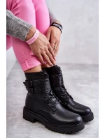 Dámské teplé kožené kozačky černe Silvor Dámské teplé kožené kozačky černe Silvor
