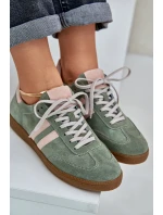 Zelené Nízké Dámské Sneakersy Zamšové Zazoo