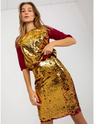 Sukně LK SD 507019.49 bordó