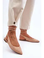 Dámské semišové baleríny nude Lilly Ann Dámské semišové baleríny nude Lilly Ann