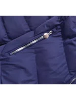 Tmavě modrá krátká dámská zimní bunda (5m725-215) Tmavě modrá krátká dámská zimní bunda (5m725-215)