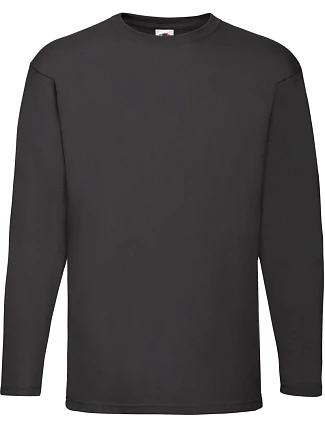 Fruit of the Loom Valueweight T LSL Tričko s dlouhým rukávem 16.1038 black