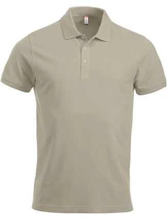 Clique Classic Lincoln S/S Pánské piqué polo z těžké bavlny 67.8244 light khaki Clique Classic Lincoln S/S Pánské piqué polo z těžké bavlny 67.8244 light khaki