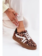 Dámské Tenisky Na Platformě Leopardí Hnědé Totter