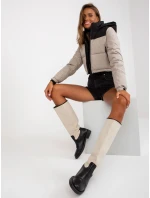 Dámská bunda NM KR D2 3825 77P černá a béžová