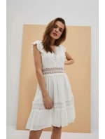 Dámské šaty L-SU-4045 bílé - Moodo Dámské šaty L-SU-4045 bílé - Moodo