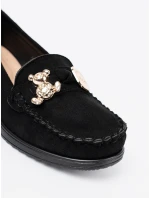 Zajímavé dámské černé polobotky na klínku Zajímavé dámské černé polobotky na klínku