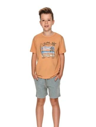 Chlapecké pyžamo 2749 Wadim cinnamon - TARO Chlapecké pyžamo 2749 Wadim cinnamon - TARO