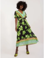 Šaty DHJ SK 11331 5.19 černá a zelená Šaty DHJ SK 11331 5.19 černá a zelená