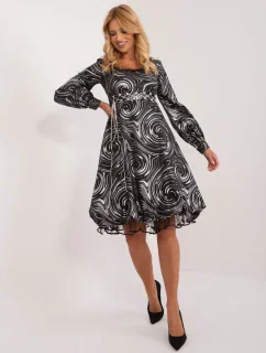 LK SK 509565 šaty.07 černá a stříbrná