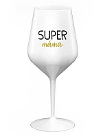 SUPER MÁMA - bílá nerozbitná sklenice na víno 470 ml SUPER MÁMA - bílá nerozbitná sklenice na víno 470 ml