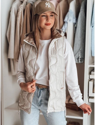 Dámská přechodná prošívaná vesta VESOLITA světle šedá FashionStreet TY4882