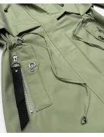 Lekka parka damska na podszewce Goodlookin khaki (KK60407-5#)