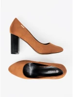 Pěkné lodičky Jasnobrązowy dámské na širokém podpatku Pěkné lodičky Jasnobrązowy dámské na širokém podpatku