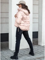 Dámská krátká prošívaná zimní bunda s kapucí FASHWARM růžová FashionStreet TY4641