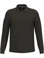 Kariban K 243 Pánské piqué polo s dlouhým rukávem 20.K243 dark khaki