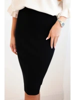 Dámská sukně z elastického viskózového úpletu černá