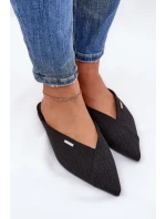 Dámské pantofle s špičatými nosy Big Star RR274210 Černé Dámské pantofle s špičatými nosy Big Star RR274210 Černé