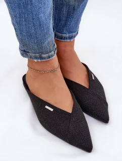 Dámské pantofle s špičatými nosy Big Star RR274210 Černé