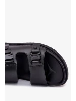 Pánské kožené sandály Big Star – černé